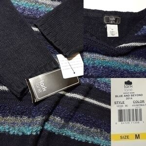 Lark Lane Asymmetrical Striped Sweater